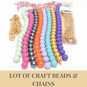 Large Craft Bead Lot Colorful Chunky Acrylic Beads Jewelry Making Supplies Bundl
